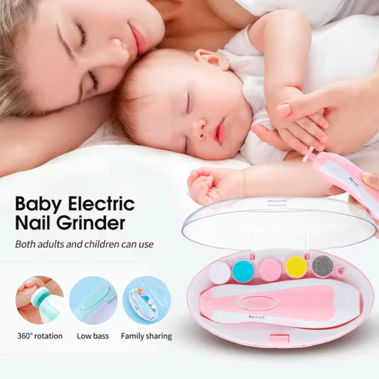 6 In 1 Baby Electric Nail Polisher Battery Type Silent Electric Nail Clipper Adult Child Nail Polisher Correction Foot Care