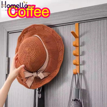 Bedroom Door Hanger Clothes Hanging Rack Over The Door Plastic Home Storage Organization Hooks, Purse Holder For Bags Rails