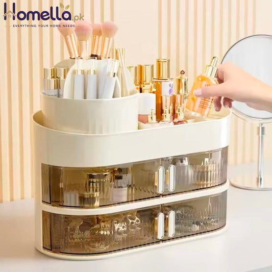 Three-Layer Drawer Type Cosmetics Storage Box Jewelry Storage Box Cosmetic Table Plastic Storage