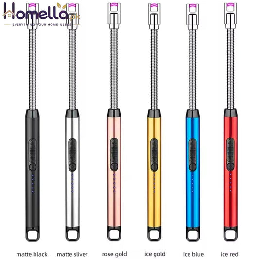 Kitchen Type-C Electric Arc Lighter Rechargeable Windproof BBQ Flameless Plasma Candle Long Lighters Hose Gas Stove Ignition Gun