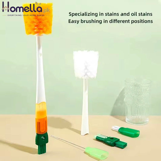 5 in 1 Mother- Child Baby Bottle Cup Cleaning Brush Feeding Clean Tool Set Water Bottle Cleaning Brush