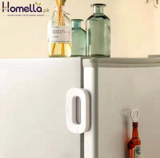 Household Refrigerator Lock Freezer Door Lock Toddler Chicken Cabinet Safety Lock Security Latch Anti Pinching Safety for Baby