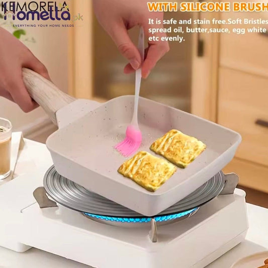 1PCS Non-Stick Square Omelet Pan with Handle Thickened Frying Pan for Egg Roll Steak Breakfast Cookware Small Kitchen Pan Maker