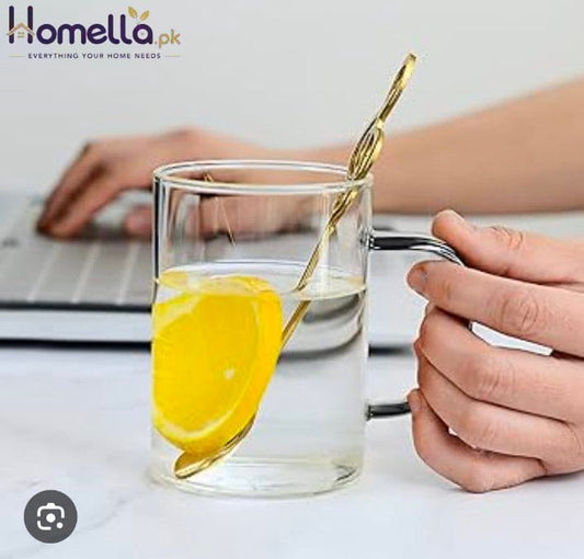 High Borosilicate Glass Cup With Handle Guest Water Cup Household High Temperature Resistant Heat Resistant Drinking Cup Wom