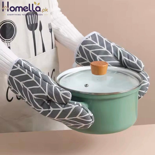 2pcs Heat-insulating Gloves, Anti-scald Microwave Gloves, High Temperature Resistant Kitchen Baking Oven Gloves