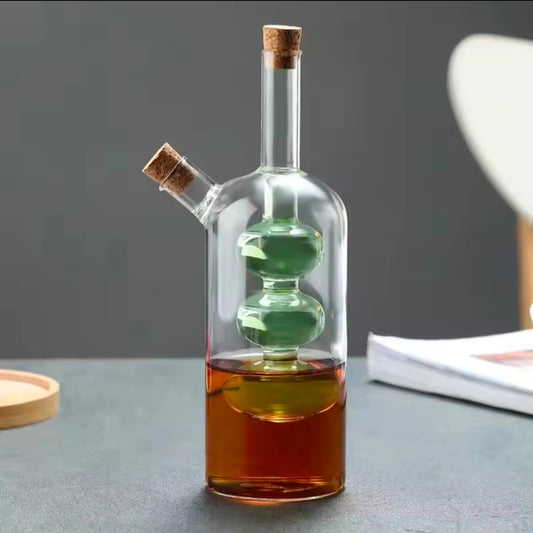 Transparent Glass Oil Bottle Oil And Vinegar Cruet Glass Grape Cluster Bottle For Cooing