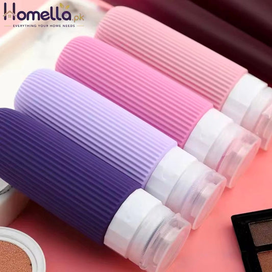 90MI/Set Silicone Travel Multicolour Cosmetic Bottles Empty Container Leakproof Refillable Bottle for Shampoo Conditioner Lotion