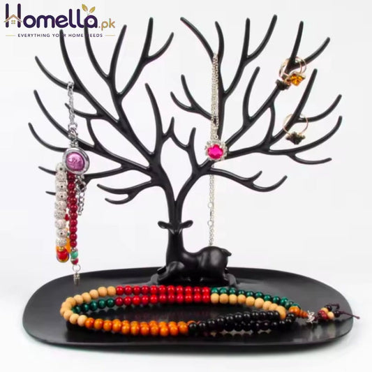 Jewelry Display Stand Tray Tree Storage Racks Earrings Necklaces Rings Jewelry Boxes Case Desktop Organizer Holder Make Up Decor