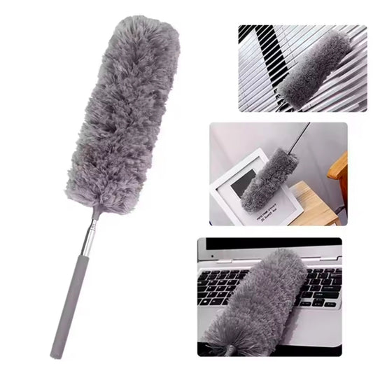 Multifunctional Retractable duster With Bendable Head-Reusable and Washable for High Ceilings Furniture and Car Cleaning
