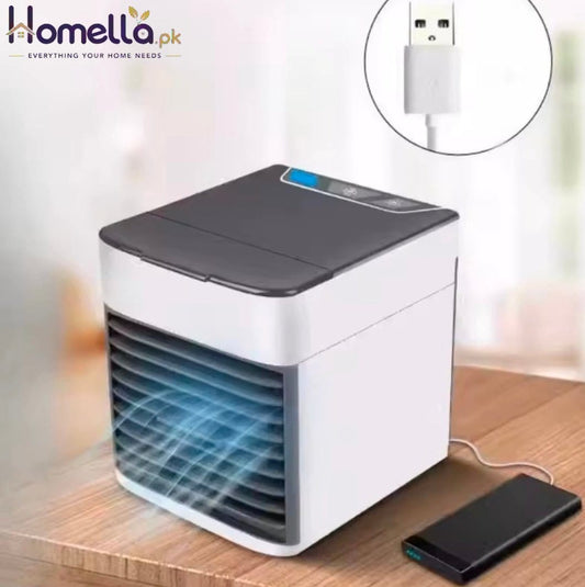 Desktop Fan Silent Cooling Air Circulator for Office Dormitory with Built-in Humidifier 3-Speed Adjustable Personal Air Cooler