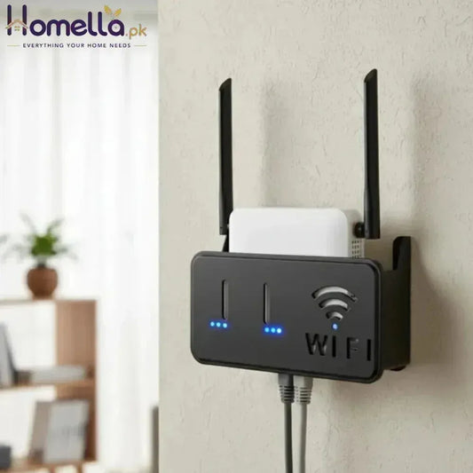 Wall-Mounted Wireless Router Storage Box & Cable Organizer