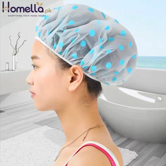 Shower Caps Bathing Waterproof Adult Hair Drying Caps Dustproof Plastic Head Covers for Women Hair Salon Elastic Shower Cap