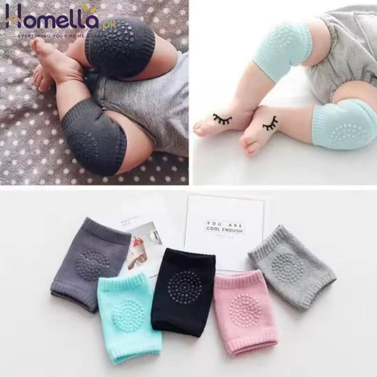 Infant Knee Pads Plain Color Glue Point Anti-Slip Children Knee Breathable Movement Summer Baby Crawling Elbow Pads