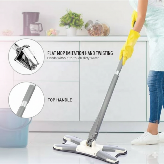 New X-Type Lazy Mop No Hand Wash Flat Floor Mop Home Use Extended Large Size Floor Cleaning Tool Easy to Use Household Supplies