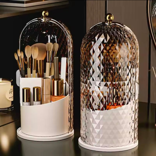 Rotating Makeup Brush Storage Cylinder Lipstick Cosmetic Box Desktop Pen Holder Skin Care Product Eyebrow Pencil Eyeliner Brush