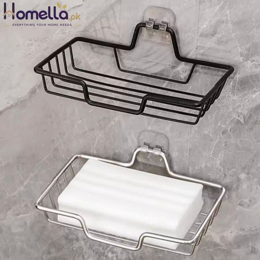 Stainless Steel Wall Mounted Soap Holder No Drill Bathroom Hanger Holder Holds 2 Soap Gift for Halloween Christmas Home Use