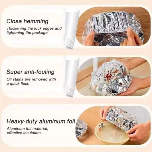 Reusable Aluminum Foil Lid Food Grade Heat Insulated Bowl Cover for Fruits Meals Dustproof Insect-Proof KeepsFood Warm and Fresh (pack of 10)