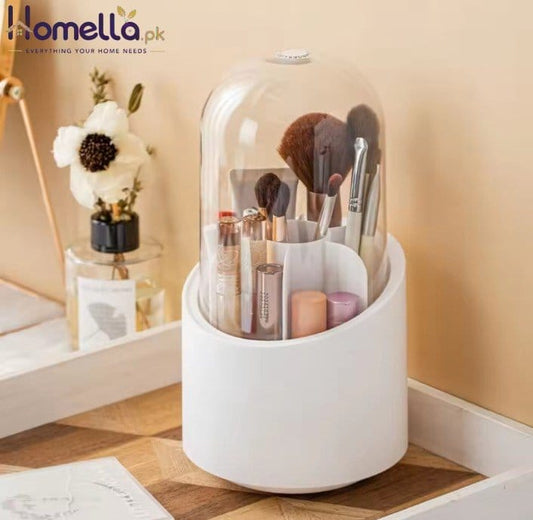 Rotating Makeup Brush Storage Box portable Multifunction Dust Proof Desktop Organizer Lipstick Shadow Cosmetic Holder