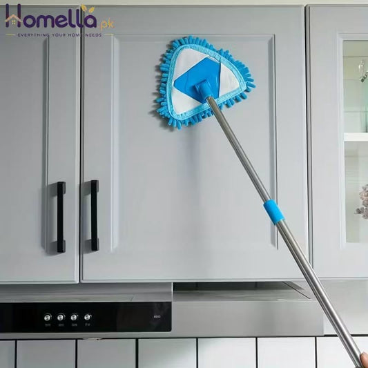 Triangle Mop 180 Degree Adjustable Retractable Household Cleaning Lazy Mop Hand Wash Flat Mop Ceiling Floor Bathroom Glass Pads