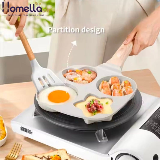 Frying Pan Nonstick Grill Pan 4- Cup Egg Frying Pan for Gas Stove and Induction Cookware