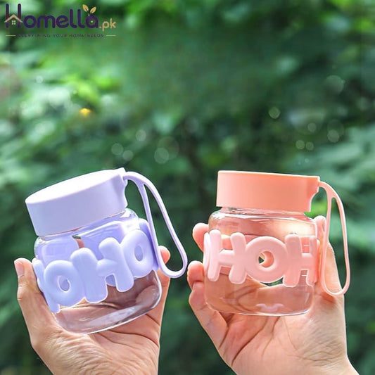 Cute Glass Bottle With Silicone Grip