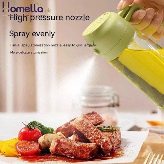 Versatile Kitchen Oil Bottle Dispenser - Spraying and Pouring